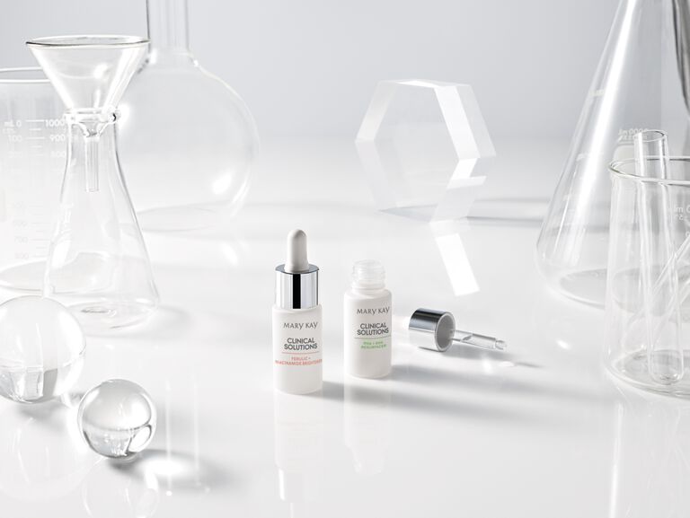 Bottles of Mary Kay Clinical Solutions Brightener and Resurfacer